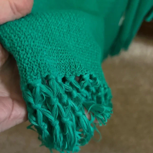 Like New Lilly Pulitzer Light Green Tatum Fringe Cardigan, Size Large - Picture 9 of 12